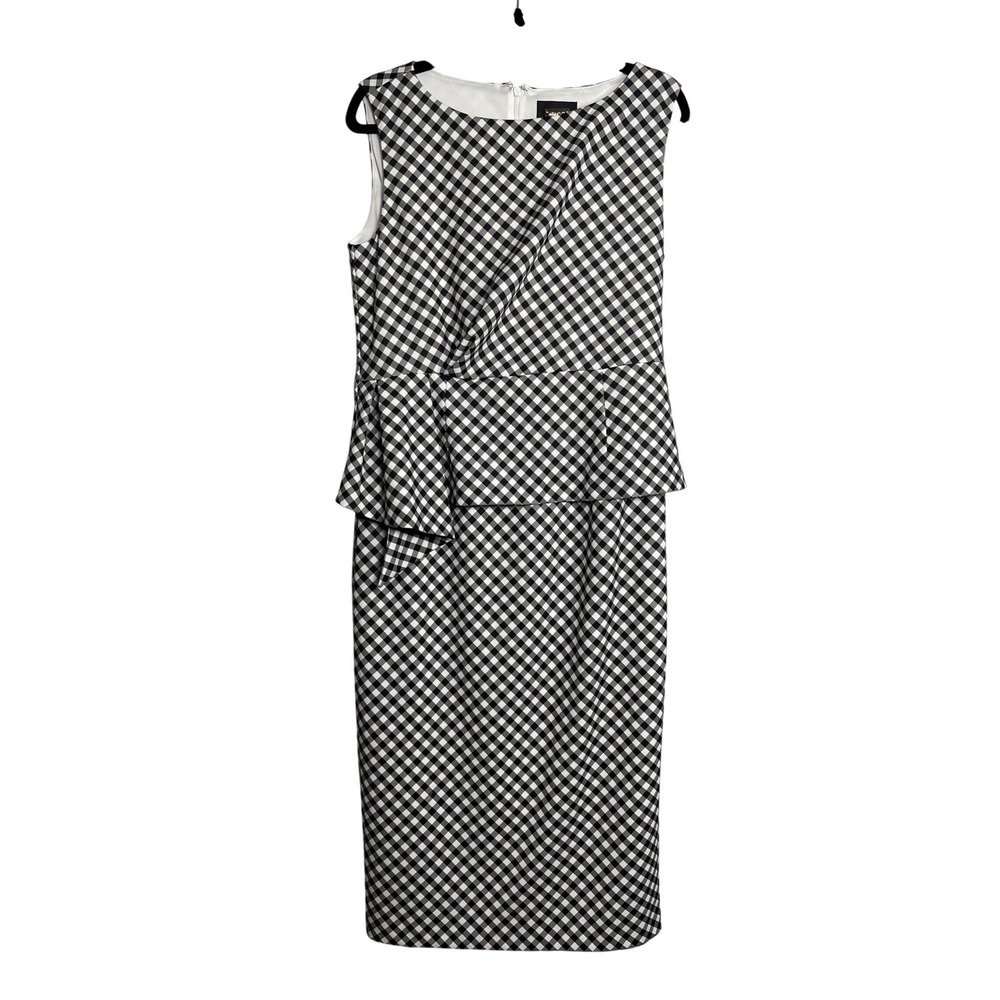 ALEXIA ADMOR Amora Boat Neck Sleeveless Sheath Dress Large NEW Gingham Designer